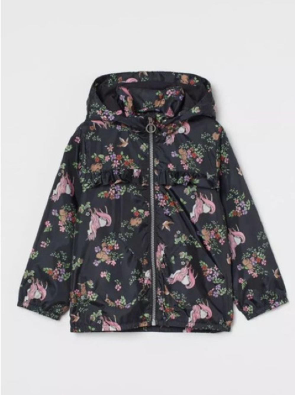 H&M Floral Woodland Unicorn Hooded Jacket